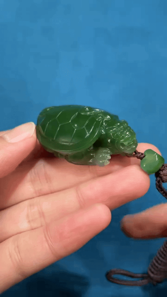 122625 和田玉俄羅斯碧玉龍龜