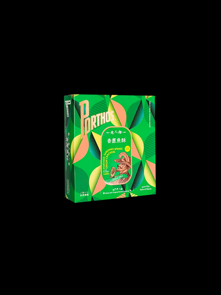 TE031 老人牌香蔥魚酥110g Porthos sardine spring onion crackers 有效期: 約半年