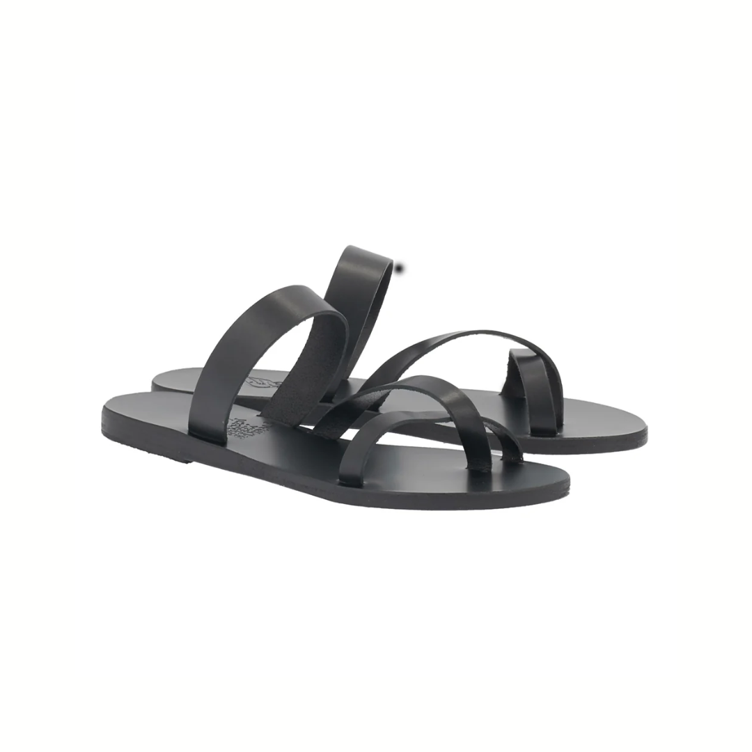 1FO0416-003 [ANCIENT GREEK SANDALS] Daphnae Black #1693265 (S-EU-E)