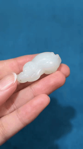 122626 和田玉籽料靈猴獻壽