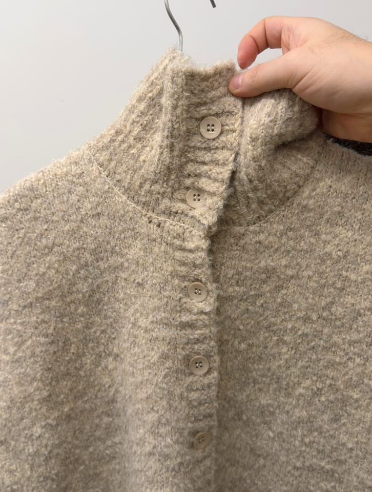 SA5416 扣鈕毛毛背心外套