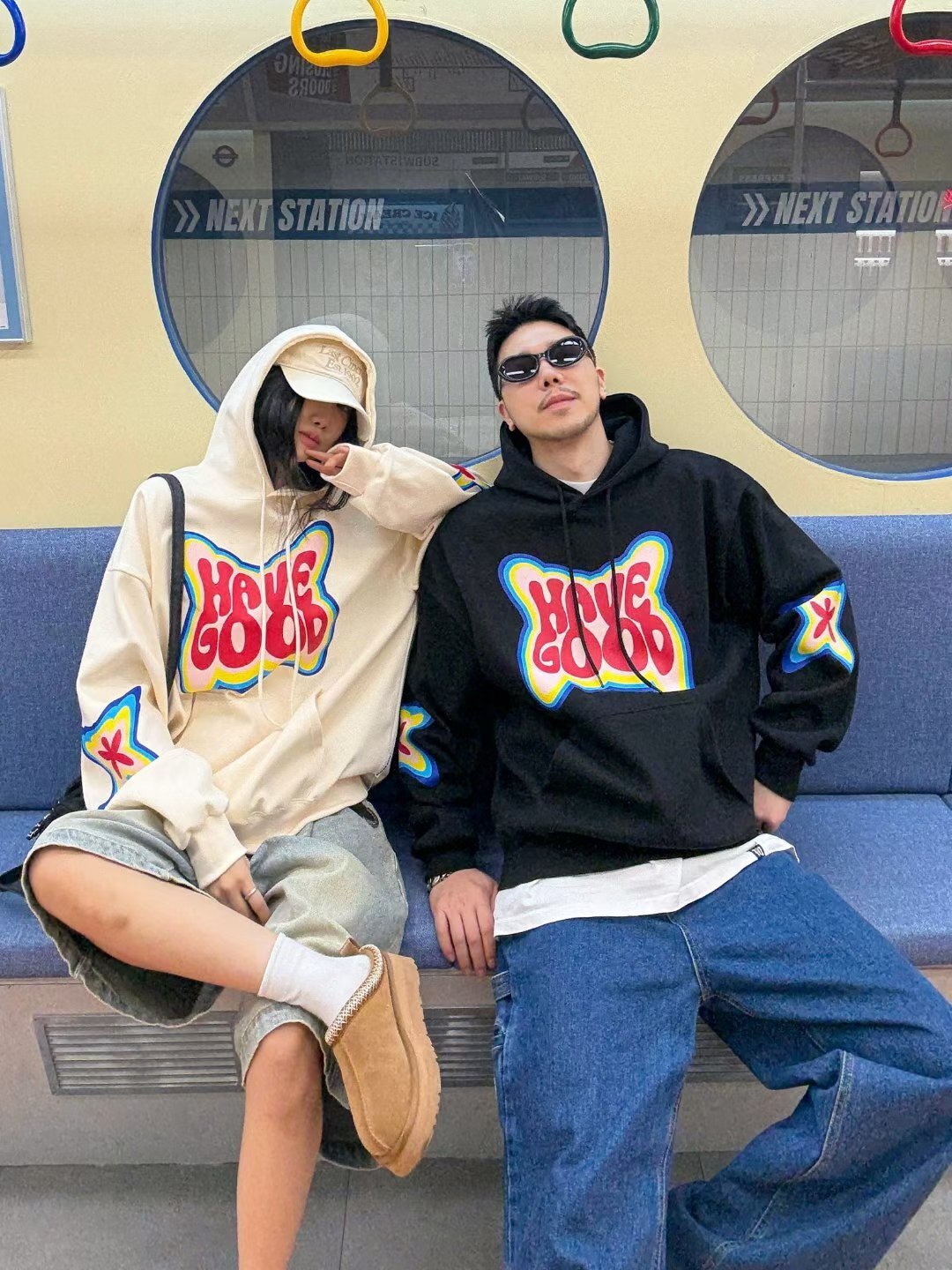 A1PL04 Have Good有帽衛衣（3色）*兩件京東免運