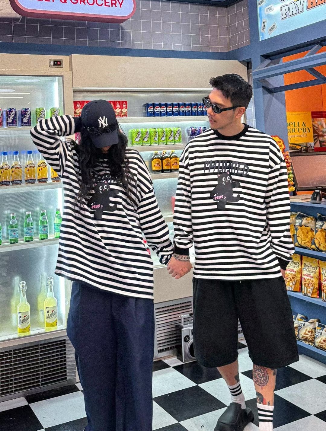 A1PL06 橫間貓貓Tee（3色）*兩件京東免運