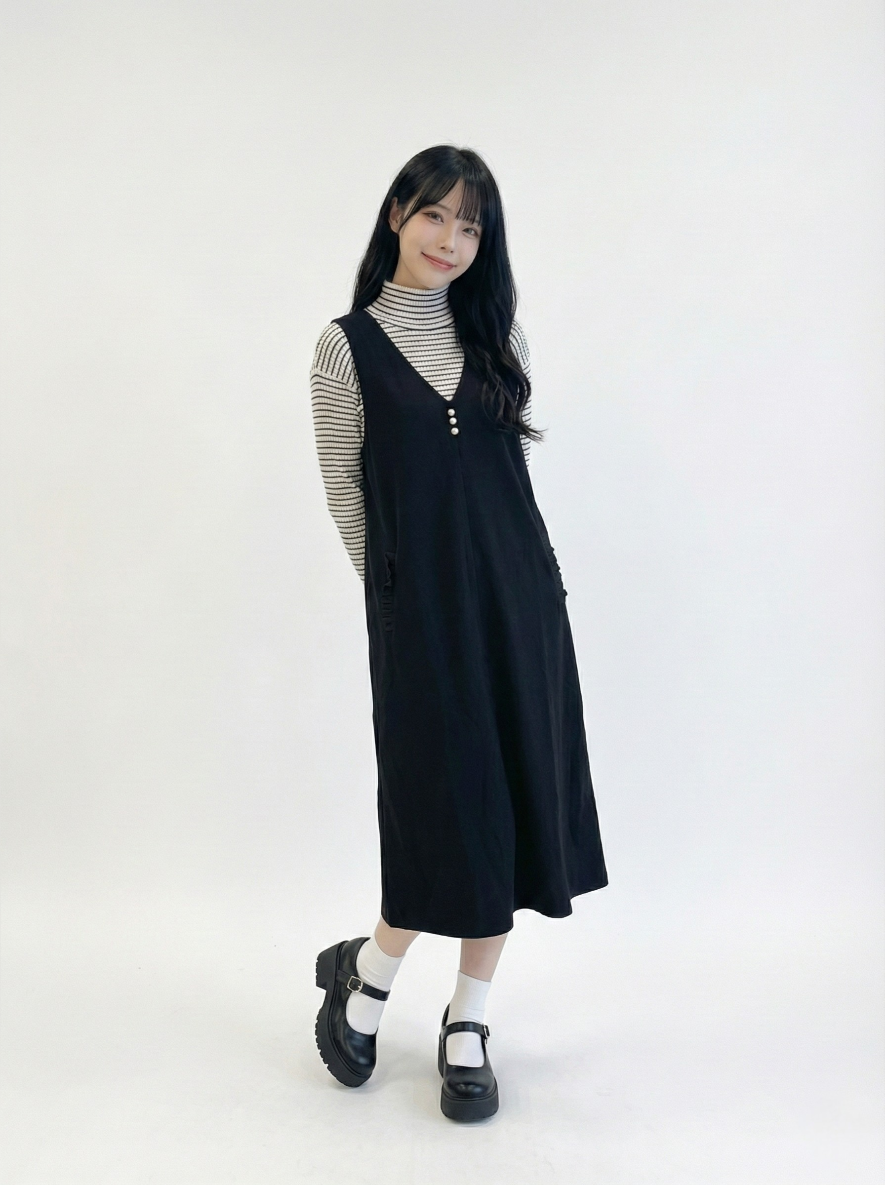 TE Accent V-Neck Jumper Skirt