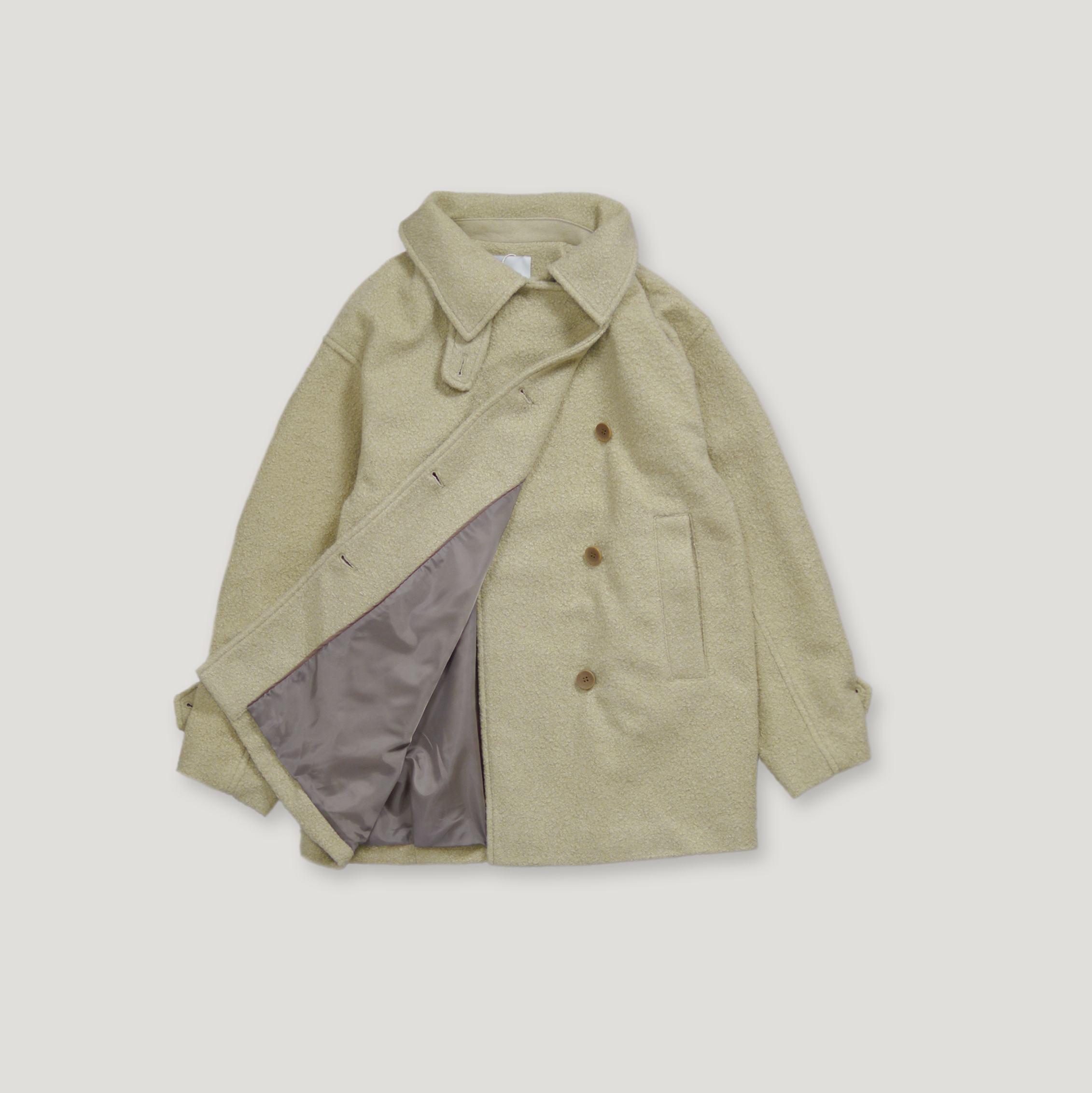 J.P.L. 立領毛圈繭型大衣╭ 2色 ╮