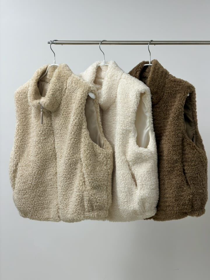 SA5422 高領毛絨蓬鬆拉鏈外套