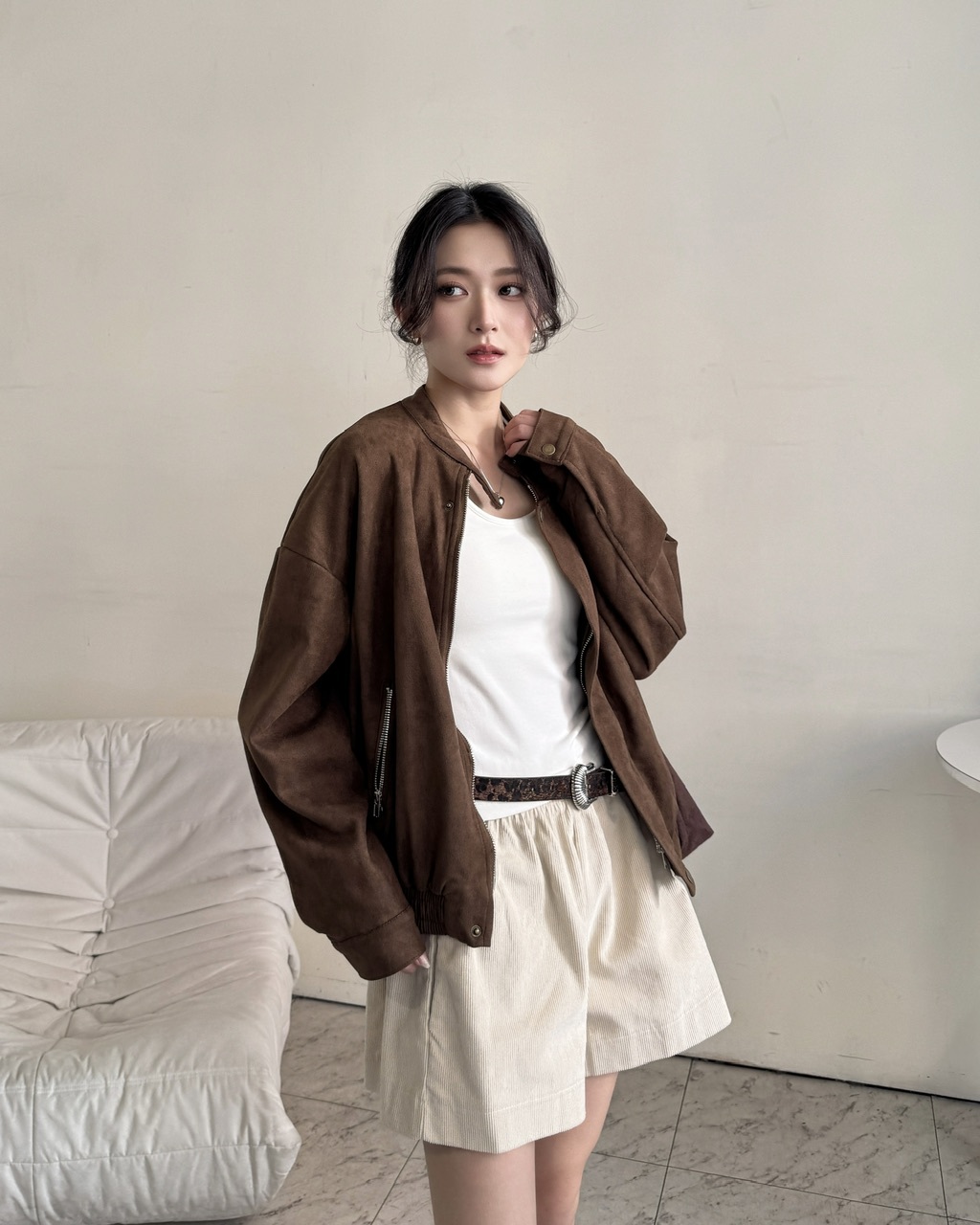 酷酷率性麂皮外套-3530