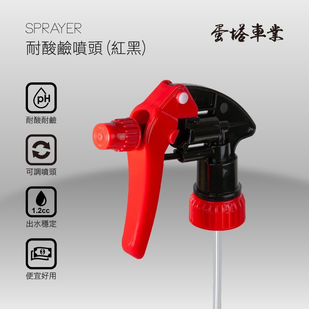 OLIMA耐酸鹼紅黑噴頭
