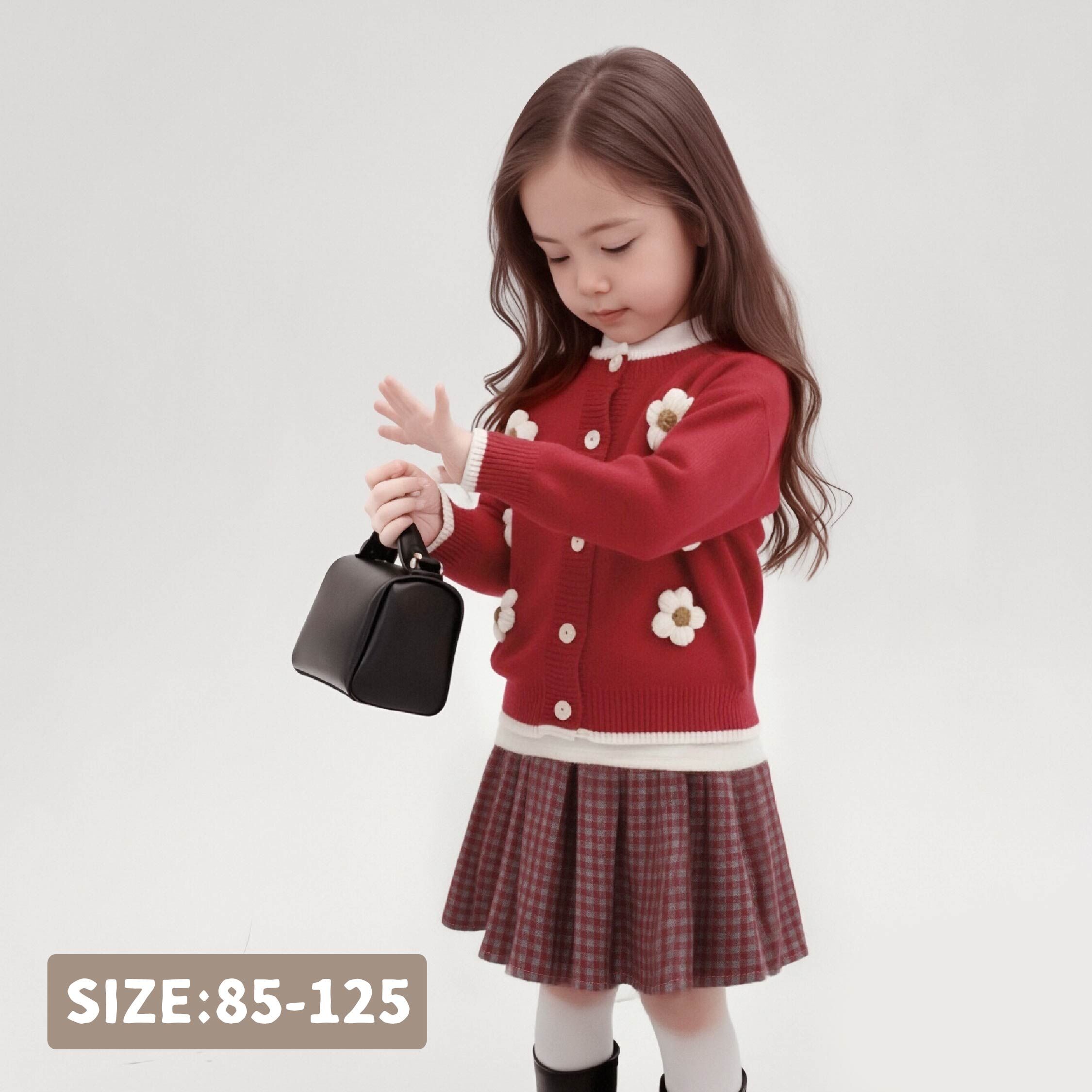 【H56027】甜甜編織花朵三件式套裝