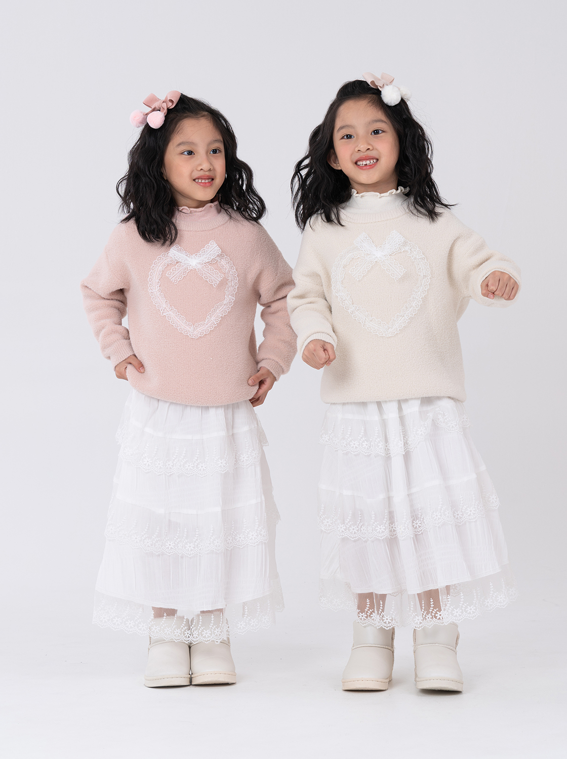 愛心蕾絲毛織【童裝】【親子款】