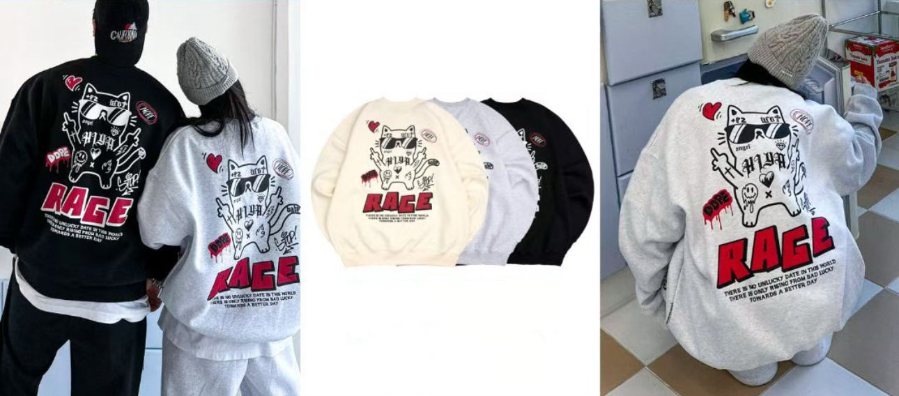 A1PL10 背貓黑超衛衣（3色）*兩件京東免運