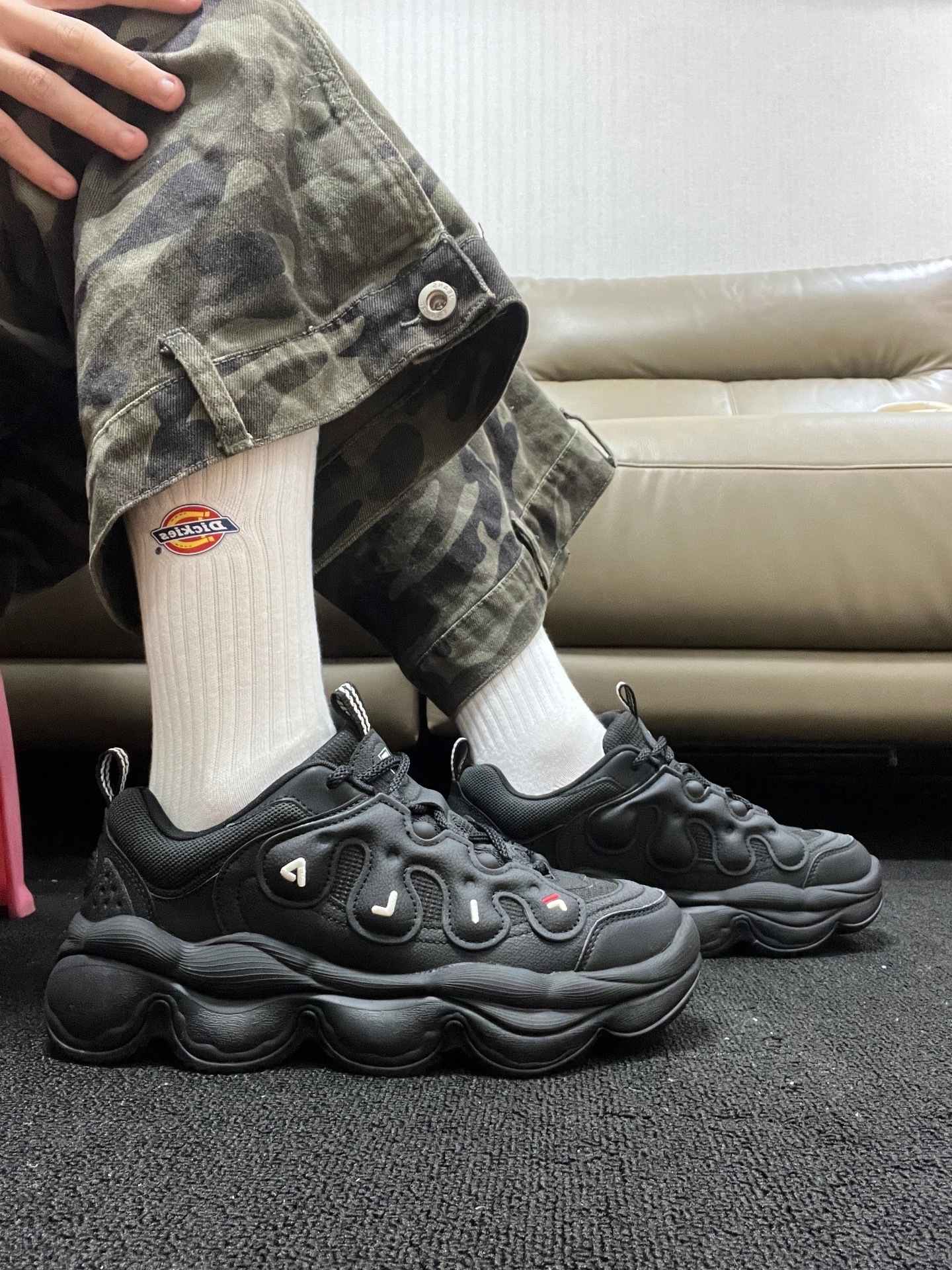 【1/9 - 1/11 週末優惠】Dickies 立體印膠 Logo 防臭10A級抗菌 長襪 三件組