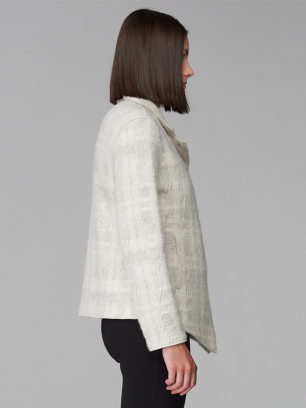 TRANSIT 織紋毛料短外套