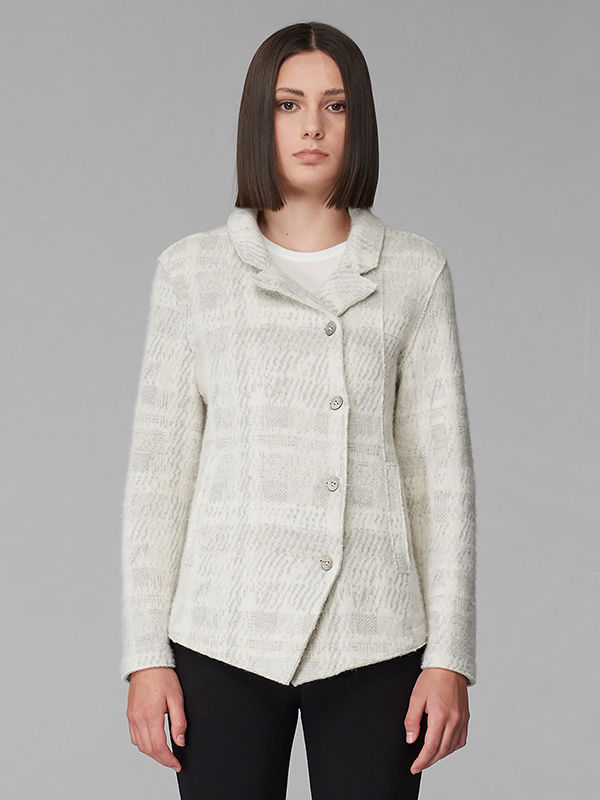 TRANSIT 織紋毛料短外套