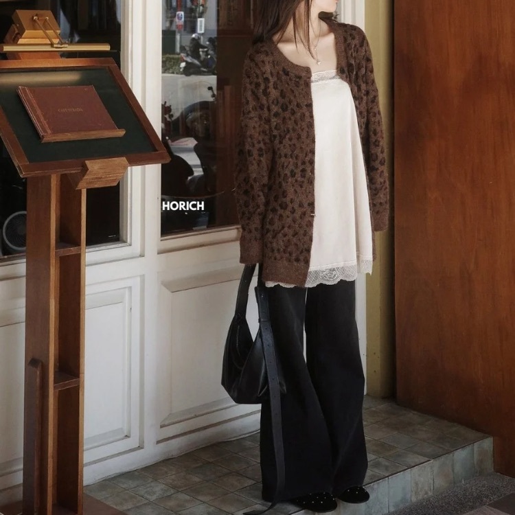 𝗝𝗮𝗻.𝟬𝟴/2594-深咖豹紋針織外套