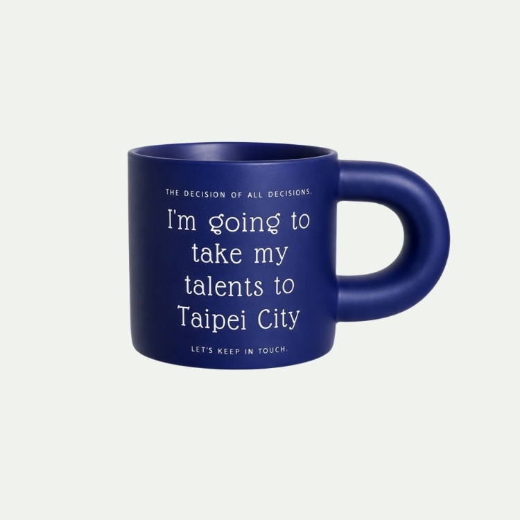 "將天賦帶來台北城"深藍色馬克杯