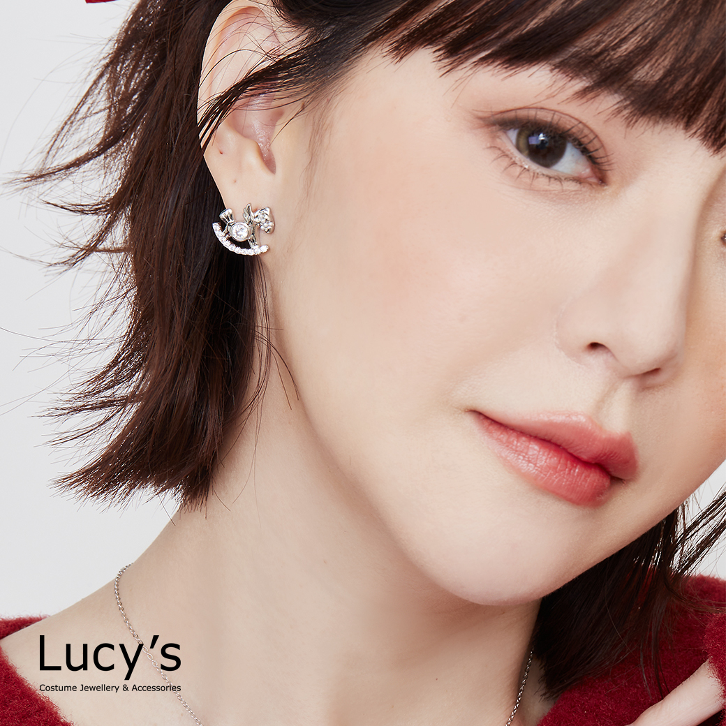 珍珠飛馬 耳環 (二色) (129307/129308)