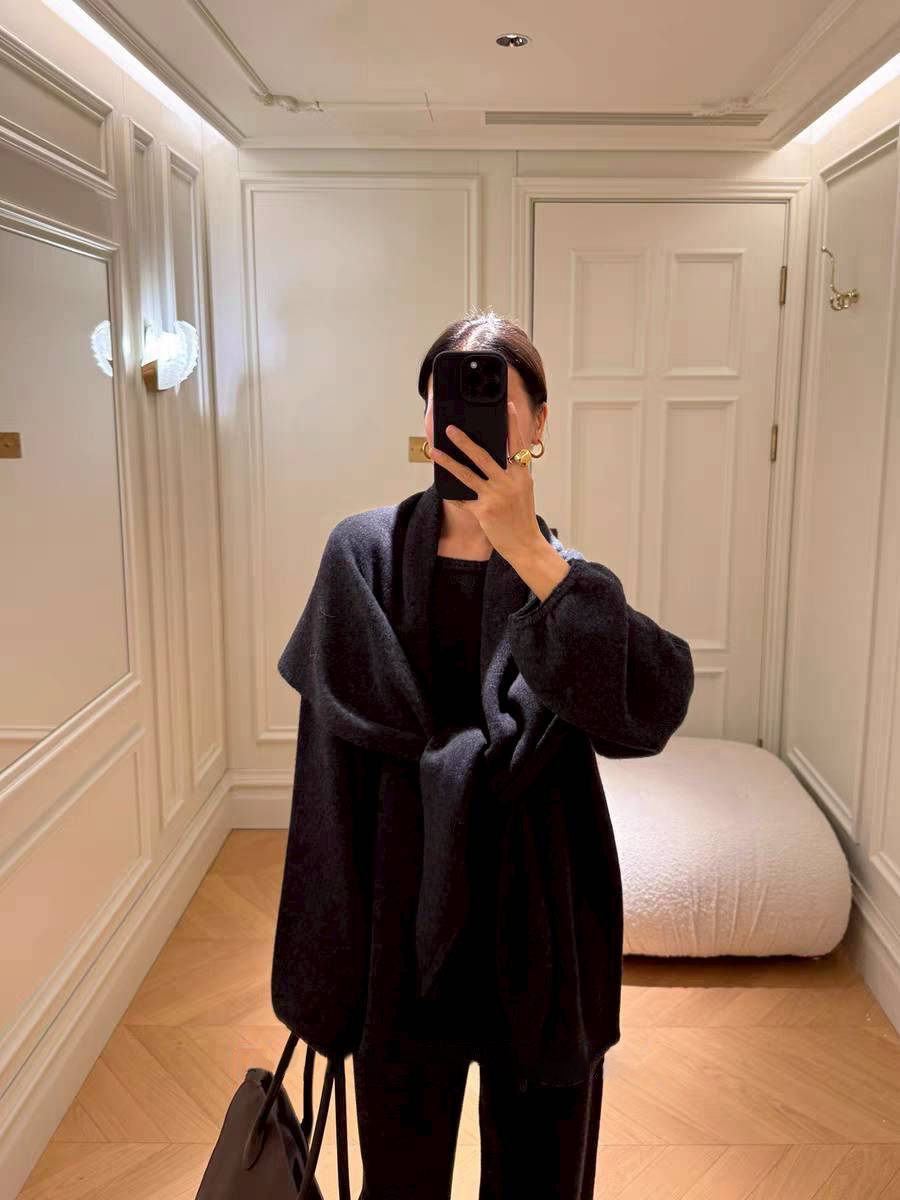 多穿法披肩造型針織上衣+長褲SET-F / 2色 (Elegant & Love)