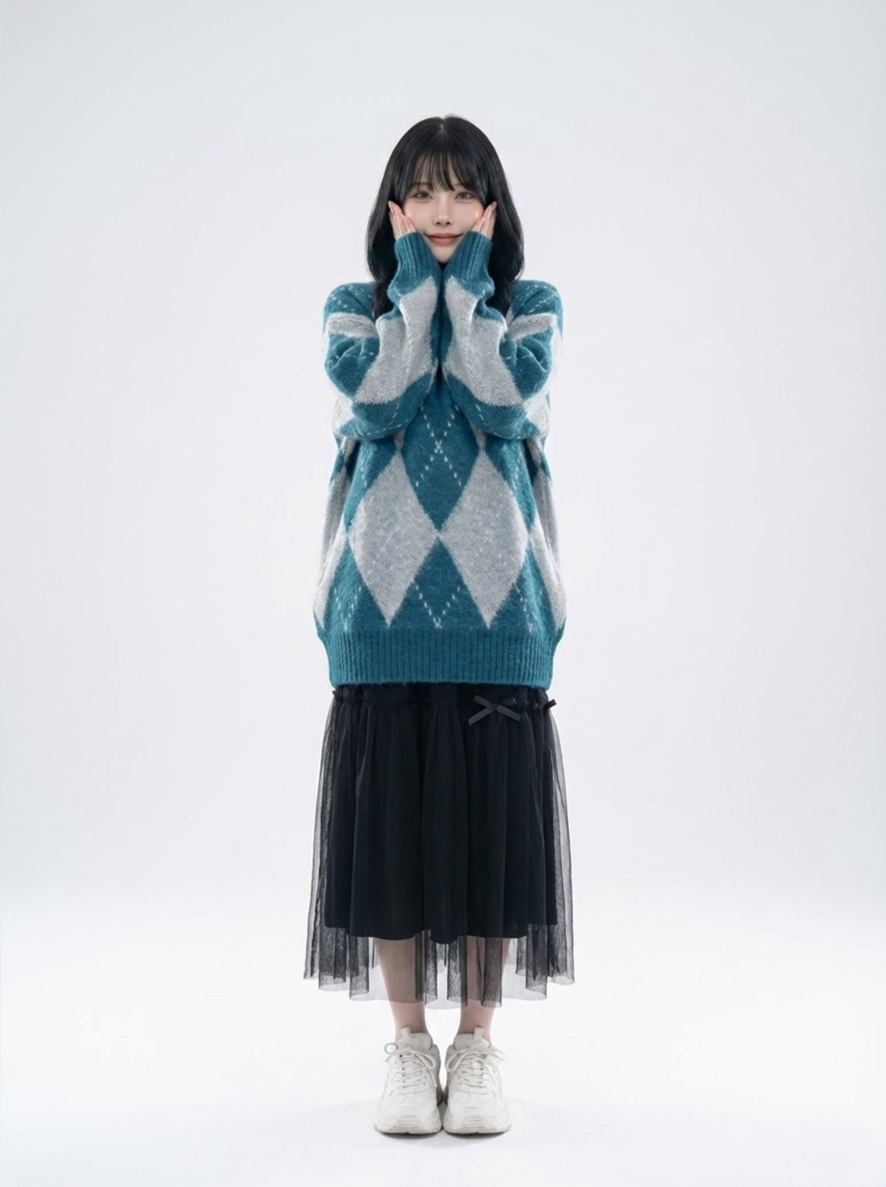 SM2 冷衫 菱形圖案套頭衫 TOP