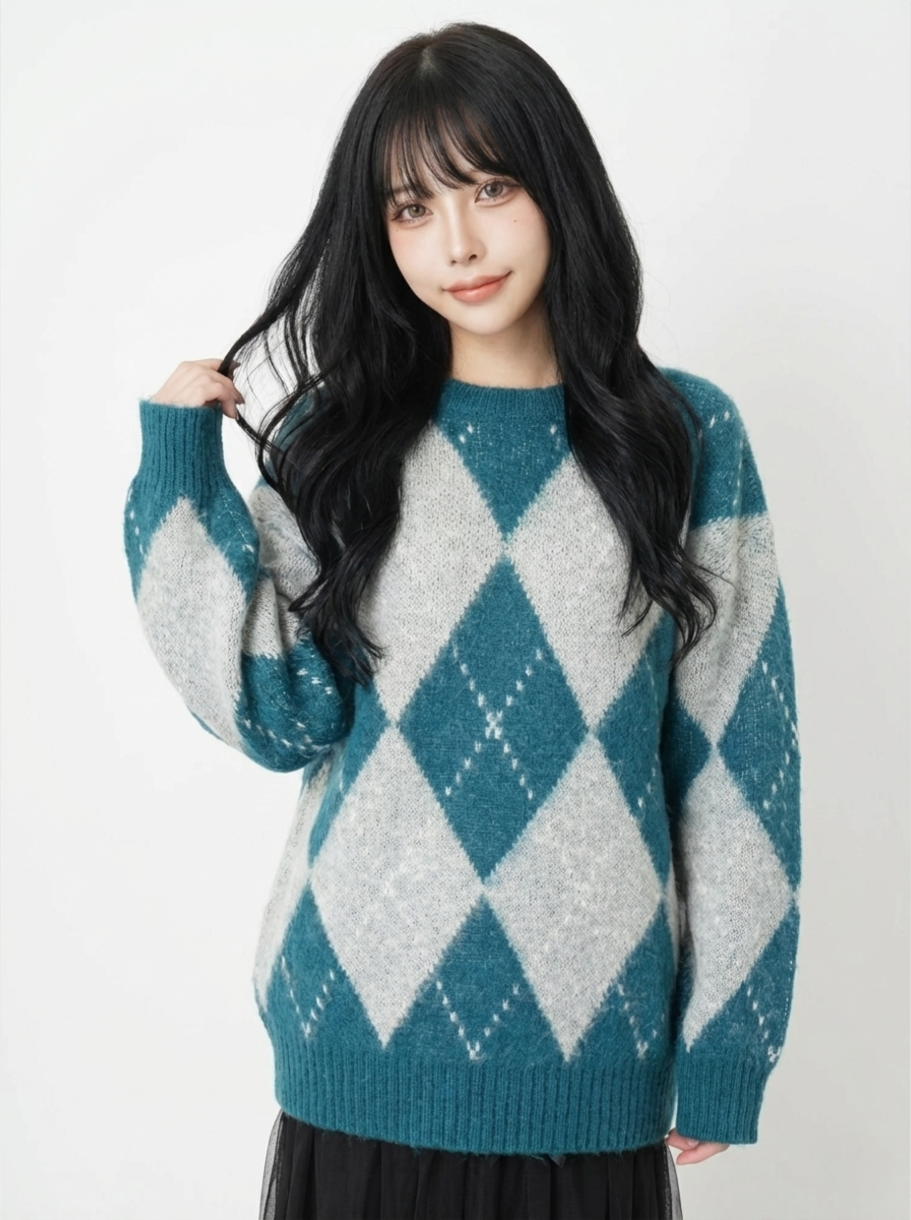 SM2 冷衫 菱形圖案套頭衫 TOP