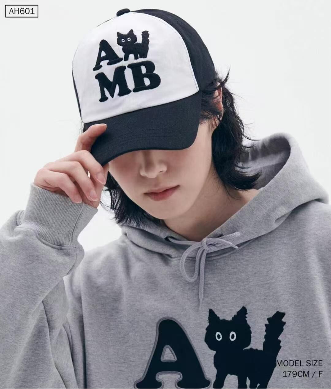 韓國代購 AMBLER新款小貓字母刺繡帽