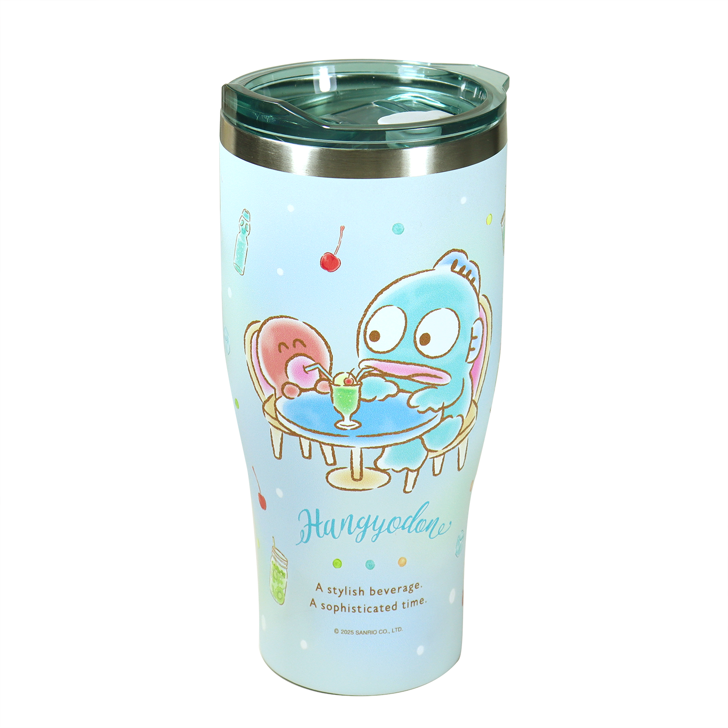 【SANRIO】三麗鷗不鏽鋼真空酷樂杯 冰霸杯900ml-人魚漢頓-飲料 KF-8900HGD