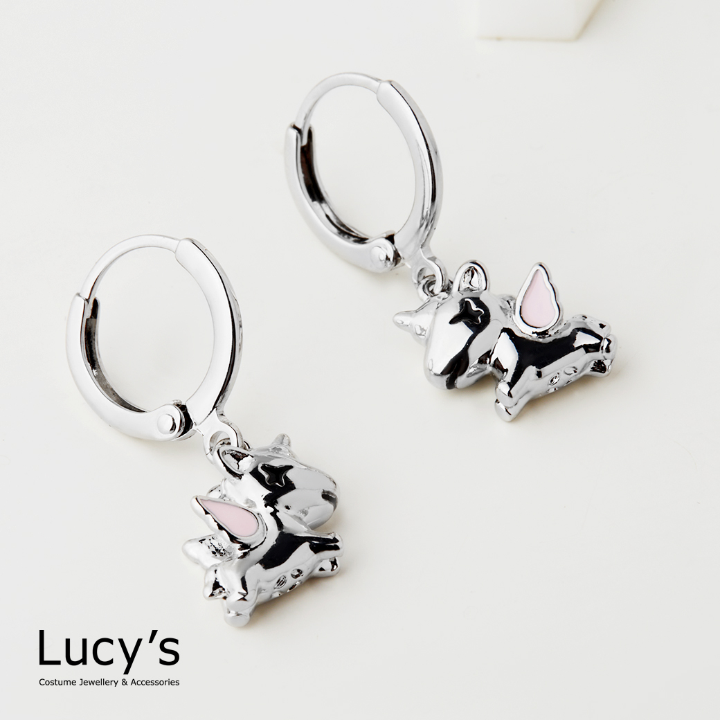 可愛獨角獸 易扣耳環 (二色) (129382/129383)