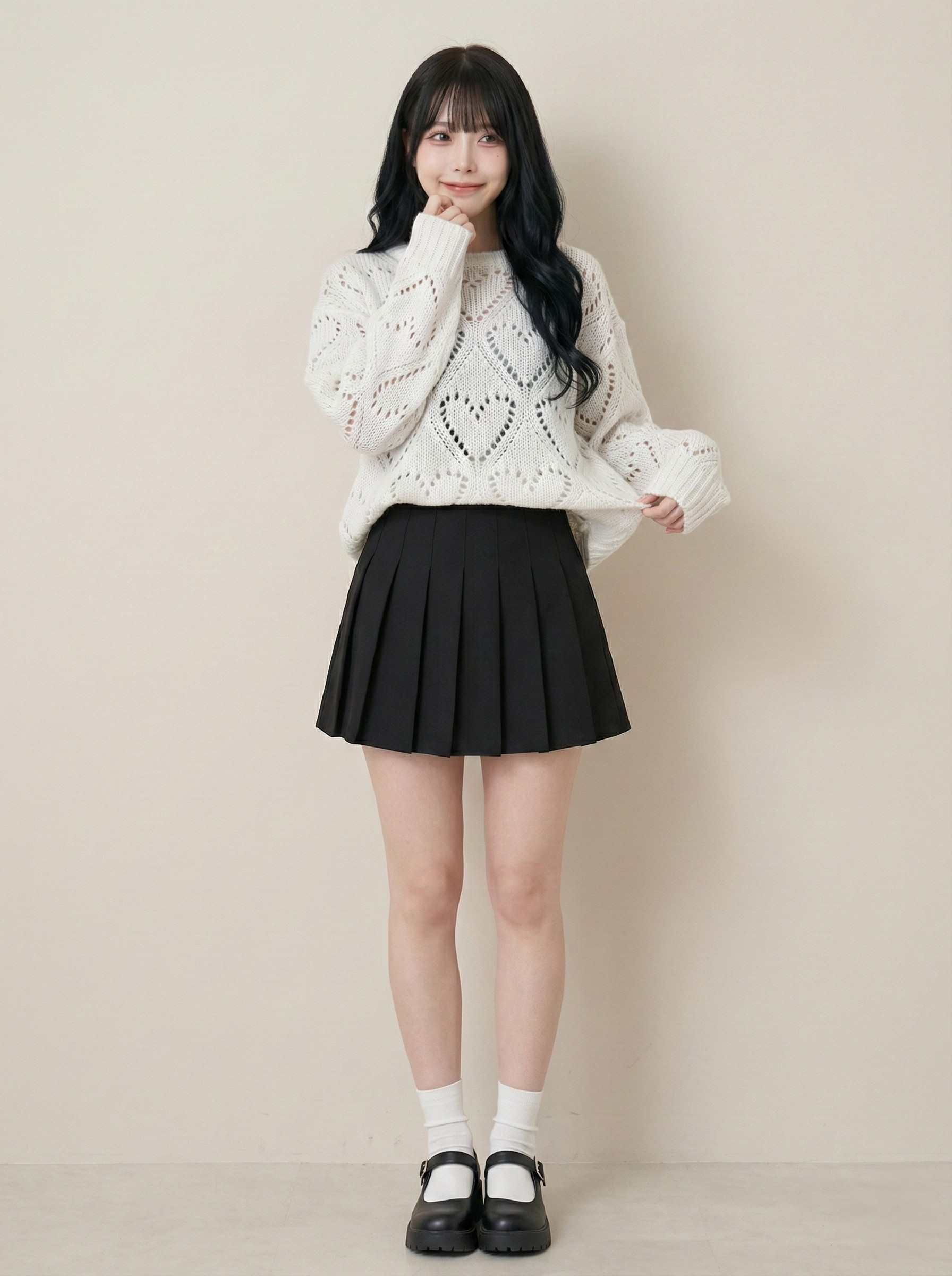 GL 心型鏤空針織上衣