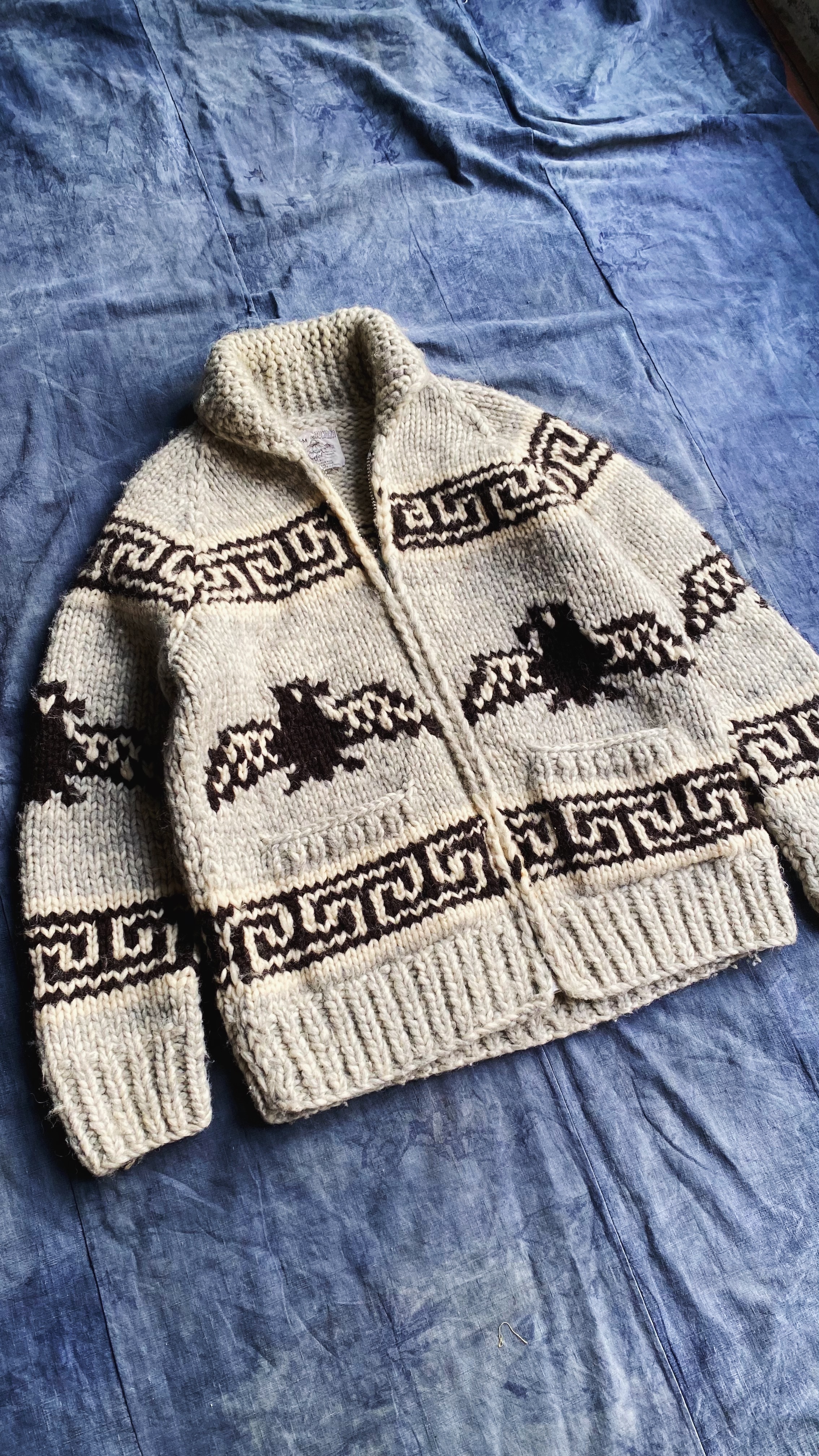80s Vintage Cowichan Sweater / 加拿大民族編織 考津毛衣外套 雷鳥圖騰