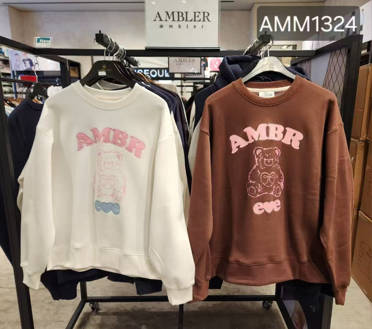 韓國代購 AMBLER新款加絨衛衣AMM1324