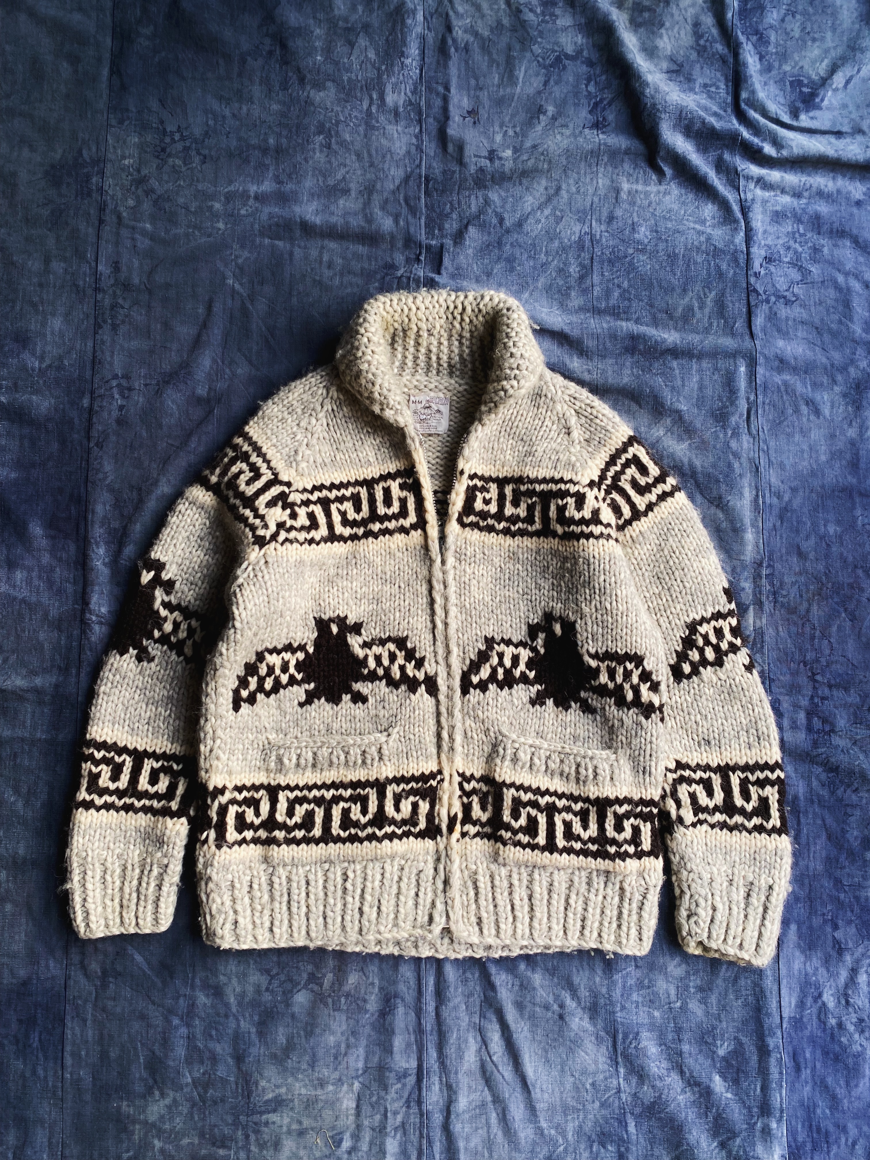 80s Vintage Cowichan Sweater / 加拿大民族編織 考津毛衣外套 雷鳥圖騰