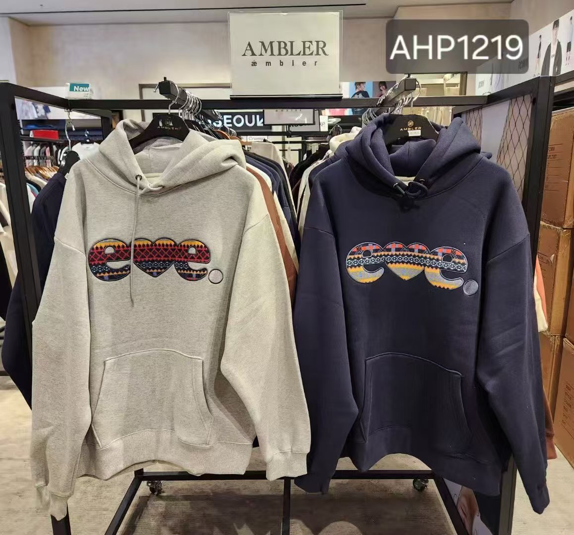 韓國代購 AMBLER新款加絨連帽衛衣AHP1219