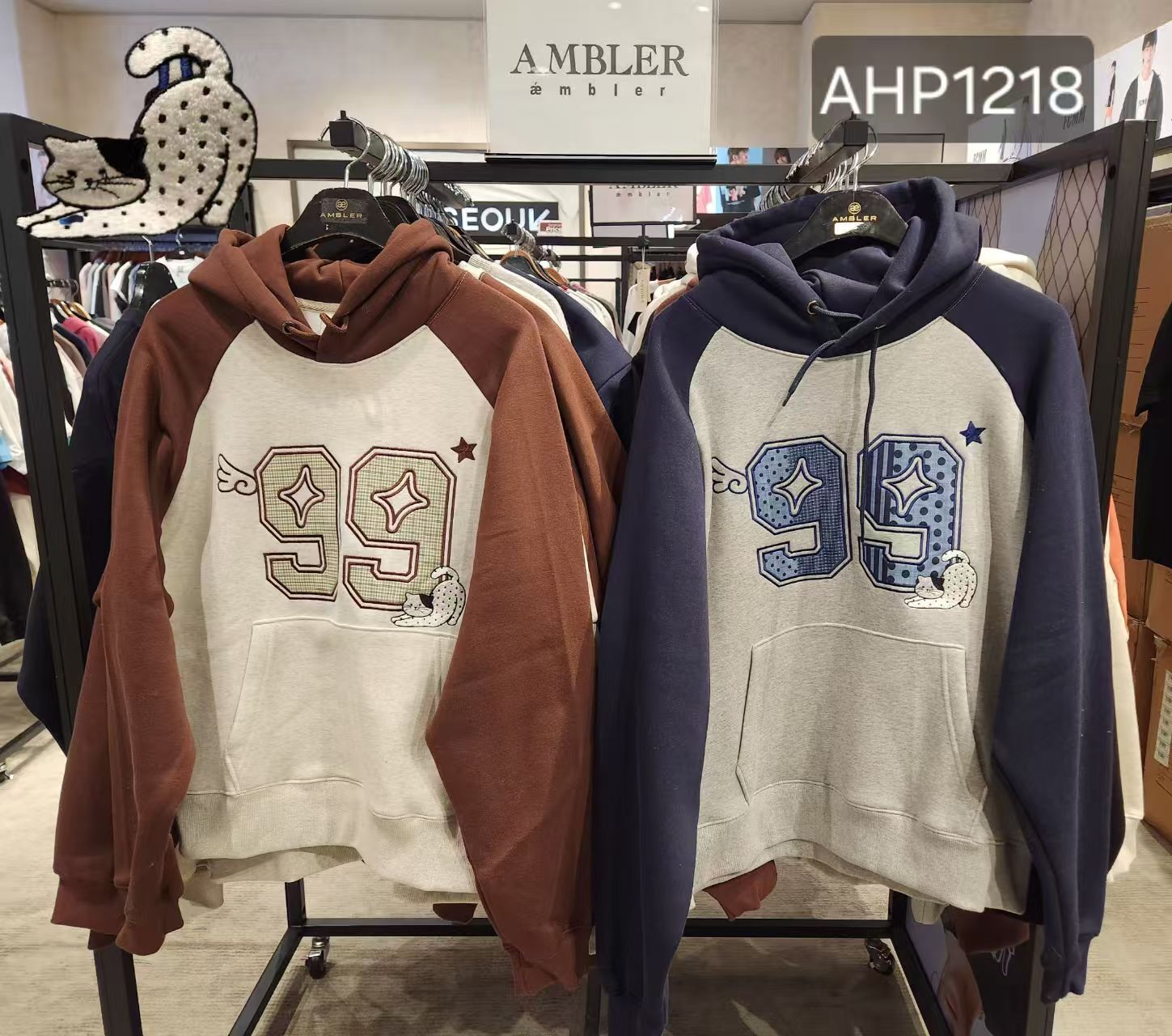 韓國代購 AMBLER新款加絨衛衣AHP1218