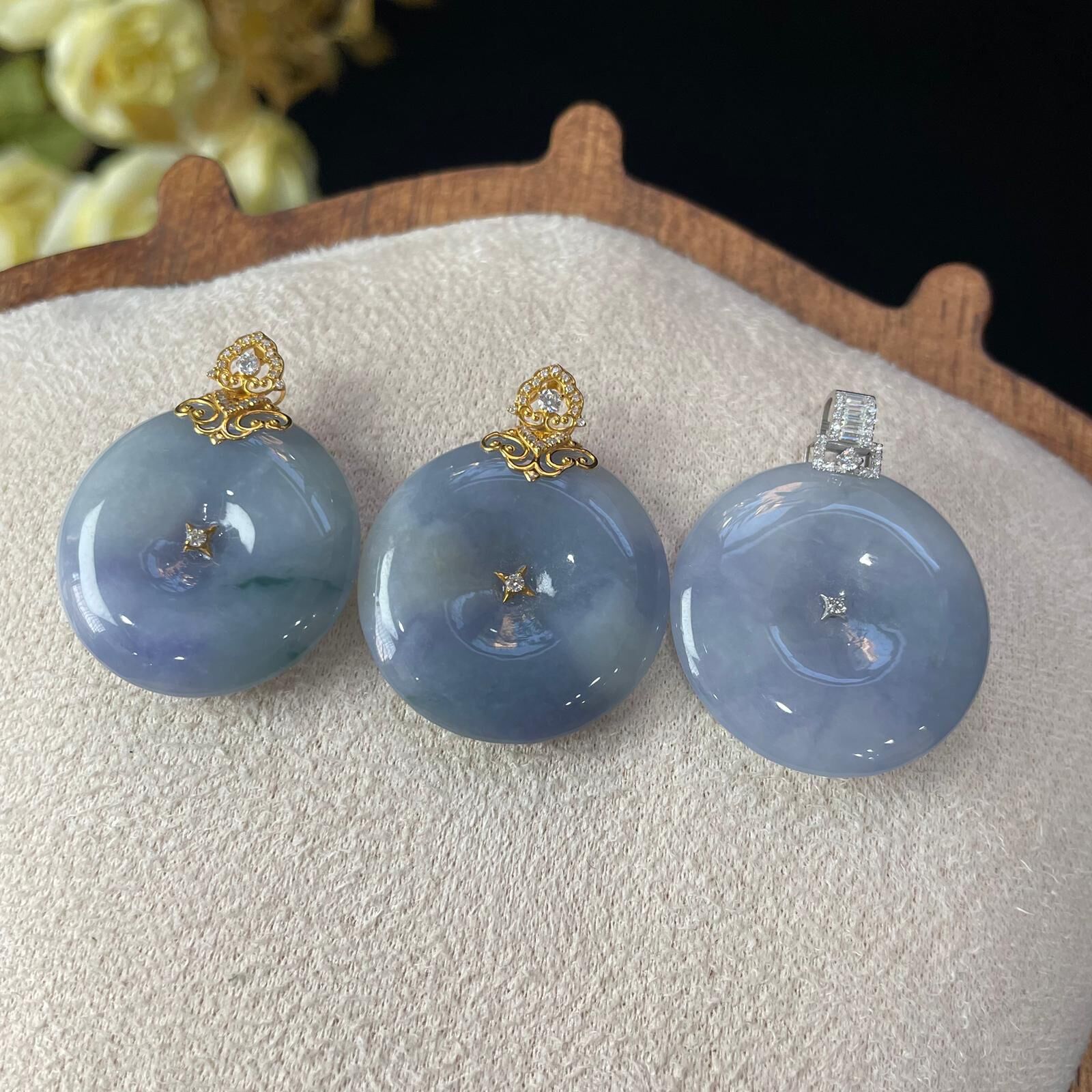 【直播】LL010508 翡翠幻紫平安扣 (BR181)