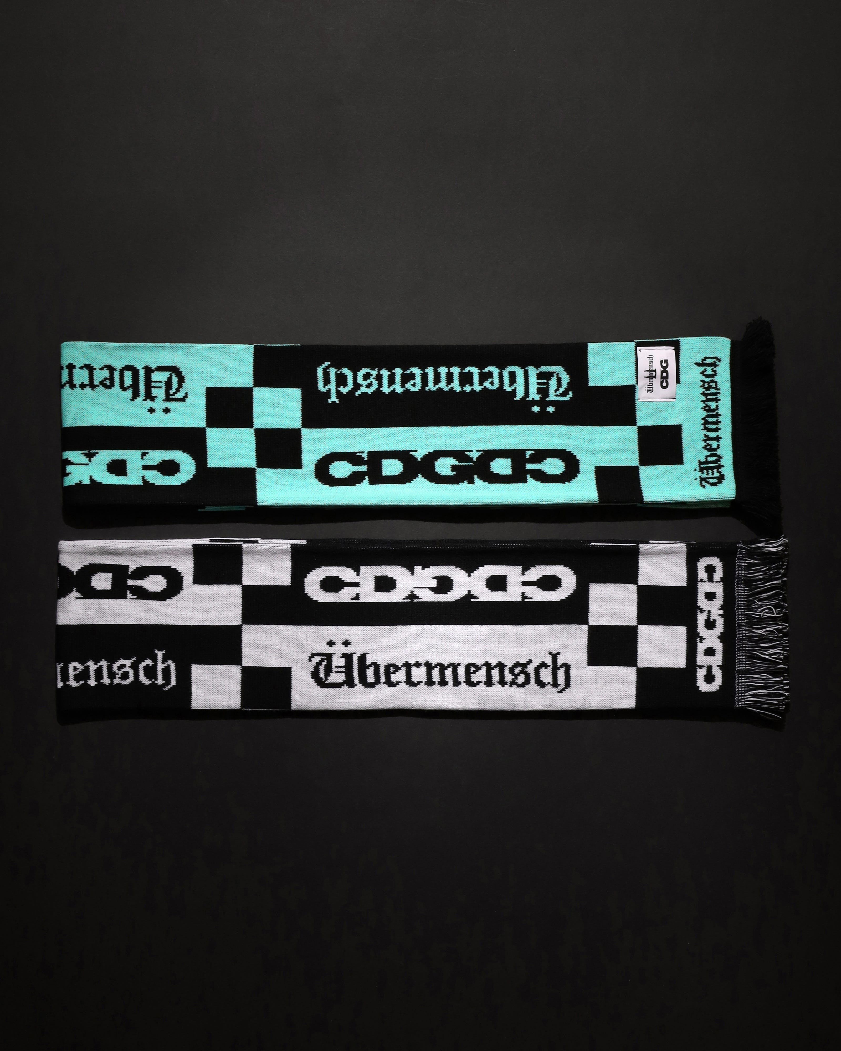 現貨┃英國製 CDG x G-DRAGON GD Übermensch Checkred Stole 格子 圍巾 薄荷綠