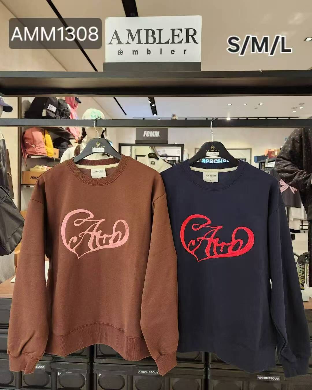 韓國代購 AMBLER新款加絨衛衣AMM1308