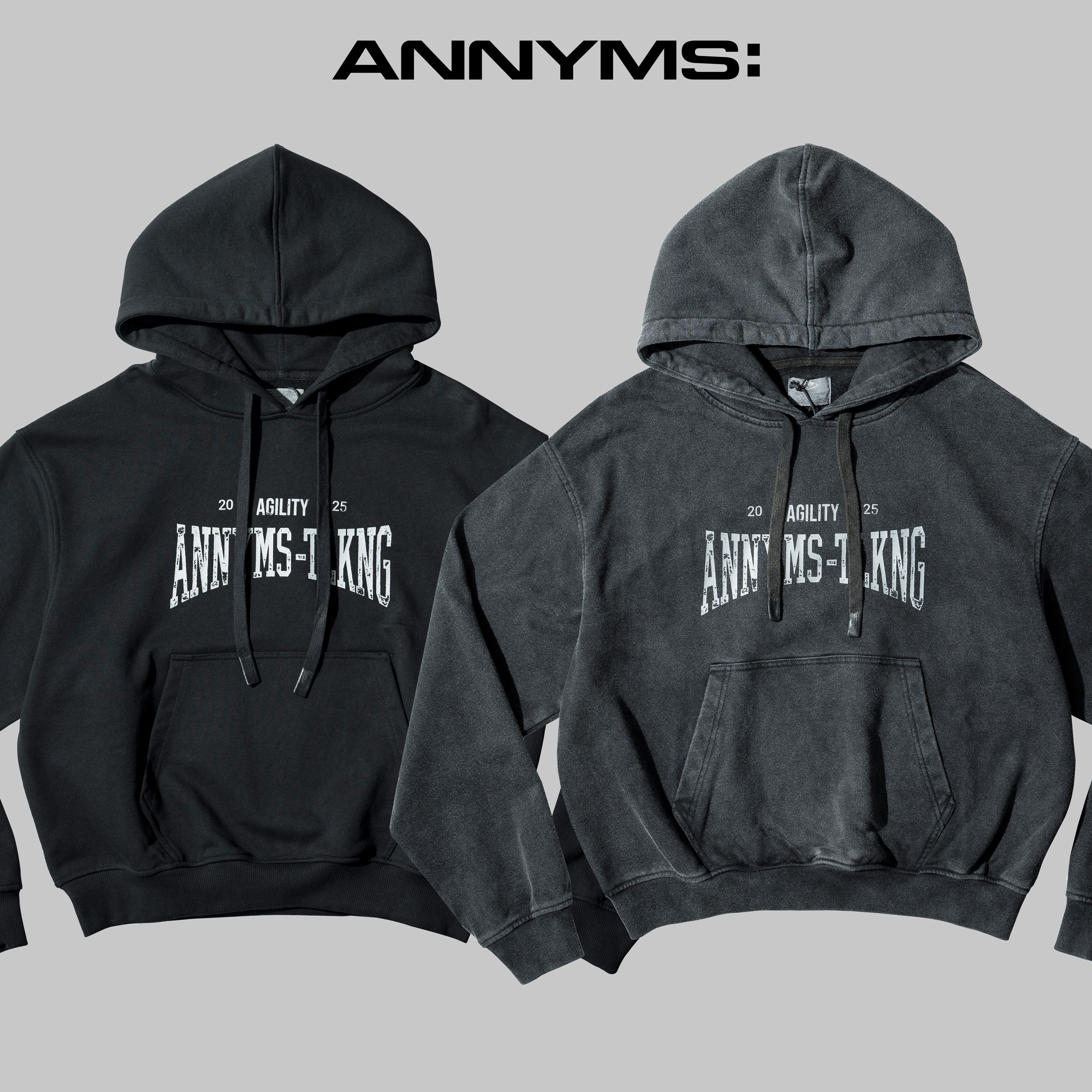 AT x AGILITY / Logo Hoodie 寬短 標語 帽Tee [AA-LS04]