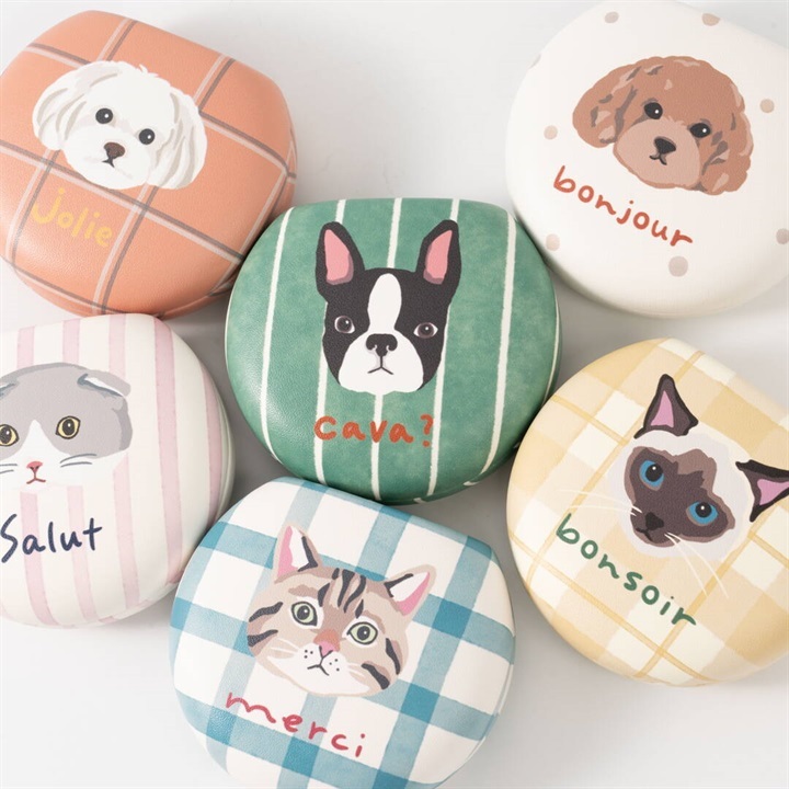 動物圖案飾物盒仔收納(內附鏡子)