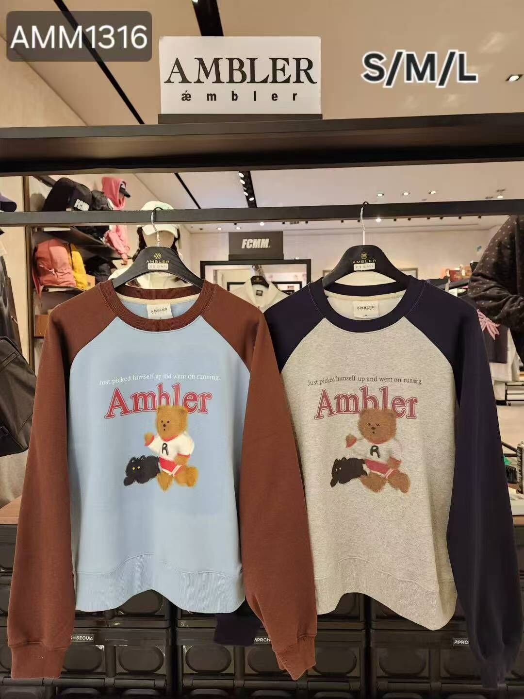 韓國代購 AMBLER新款加絨衛衣AMM1316