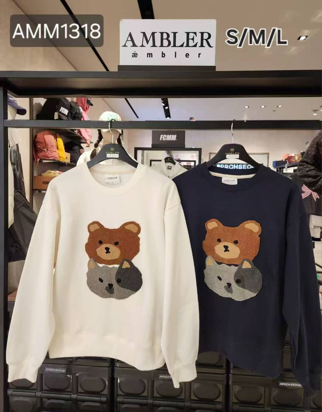 韓國代購 AMBLER新款加絨衛衣AMM1318