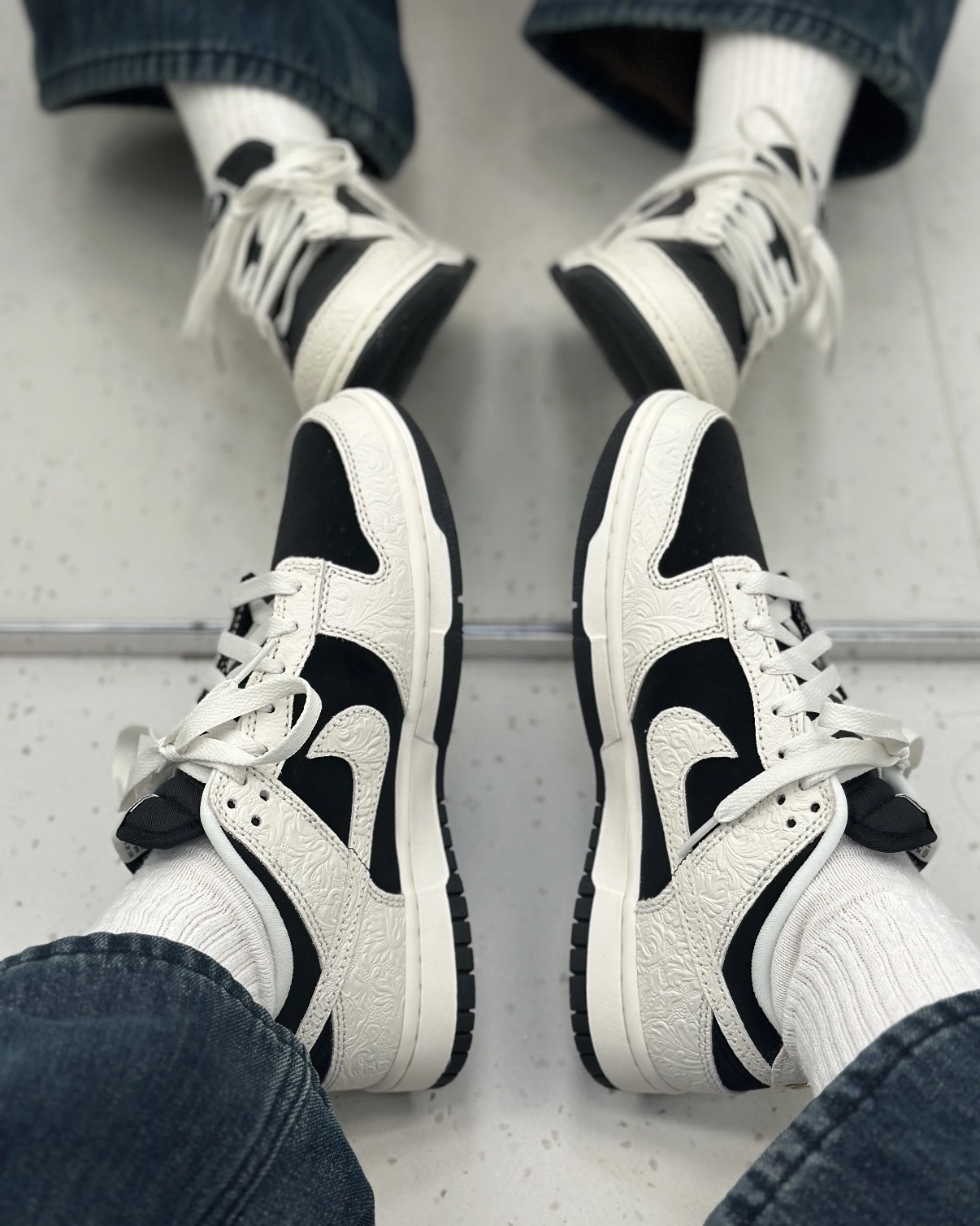 NIKE DUNK LOW 2026年 馬年限定 反轉熊貓 浮雕 奶油黑 白黑 米白 女鞋 IF3944-001 / 預購