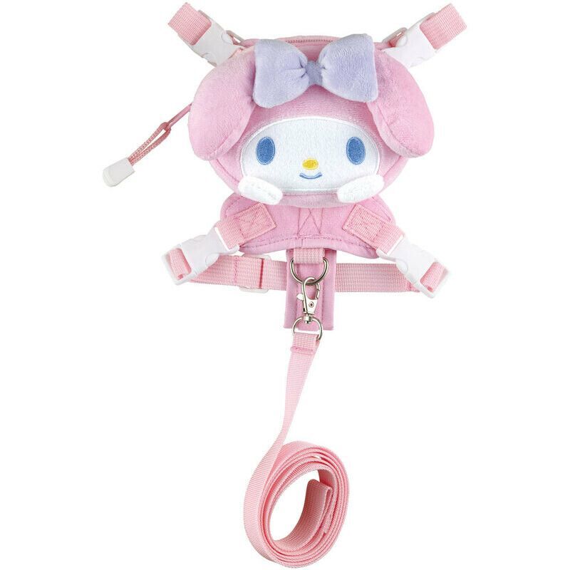 My Melody 拉鏈背包 寵物背心式牽引繩 寵物胸背帶 寵物胸背式牽引繩 (平行進口)