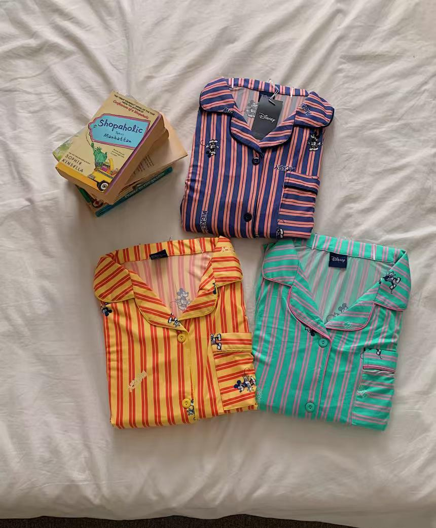 Mickey直條睡衣(綠色)