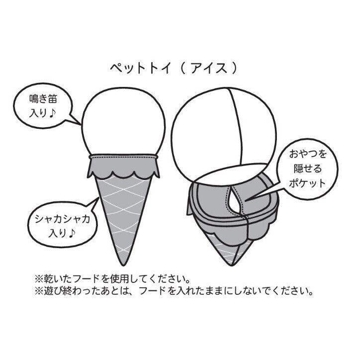 Sanrio - 水怪款 冰淇淋造型寵物發聲狗玩具 [平行進口]