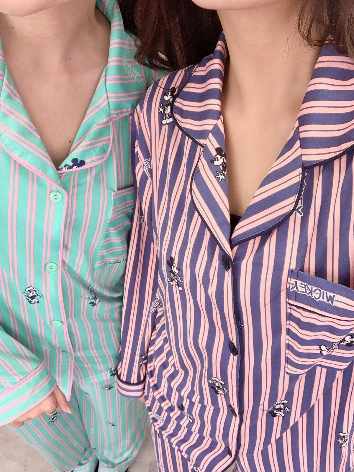 Mickey直條睡衣(藍色)