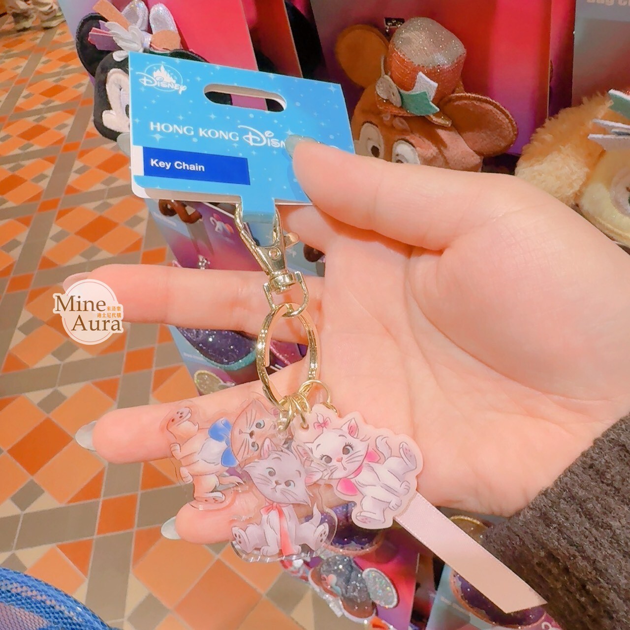 瑪莉貓 Marie 杜洛斯 Toulouse 柏里歐 Berlioz 造型 鑰匙圈 吊飾 貓兒歷險記 The Aristocats -香港迪士尼樂園