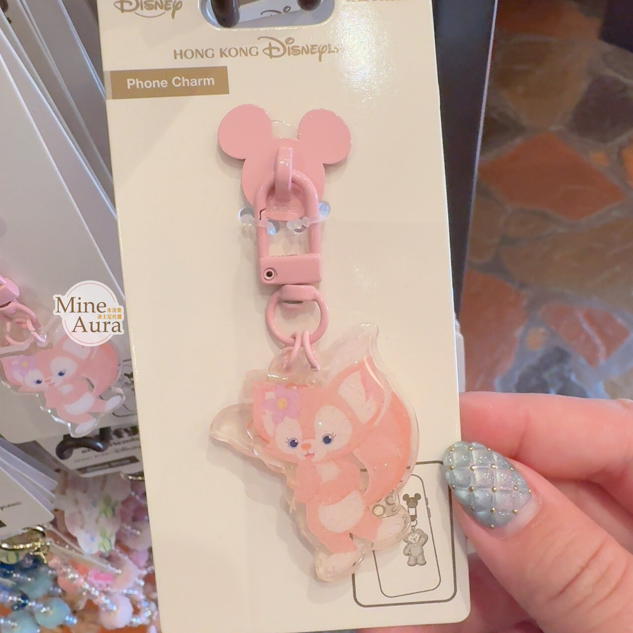 玲娜貝兒 Lina bell 米奇頭造型 手機吊飾 掛飾 -香港迪士尼樂園