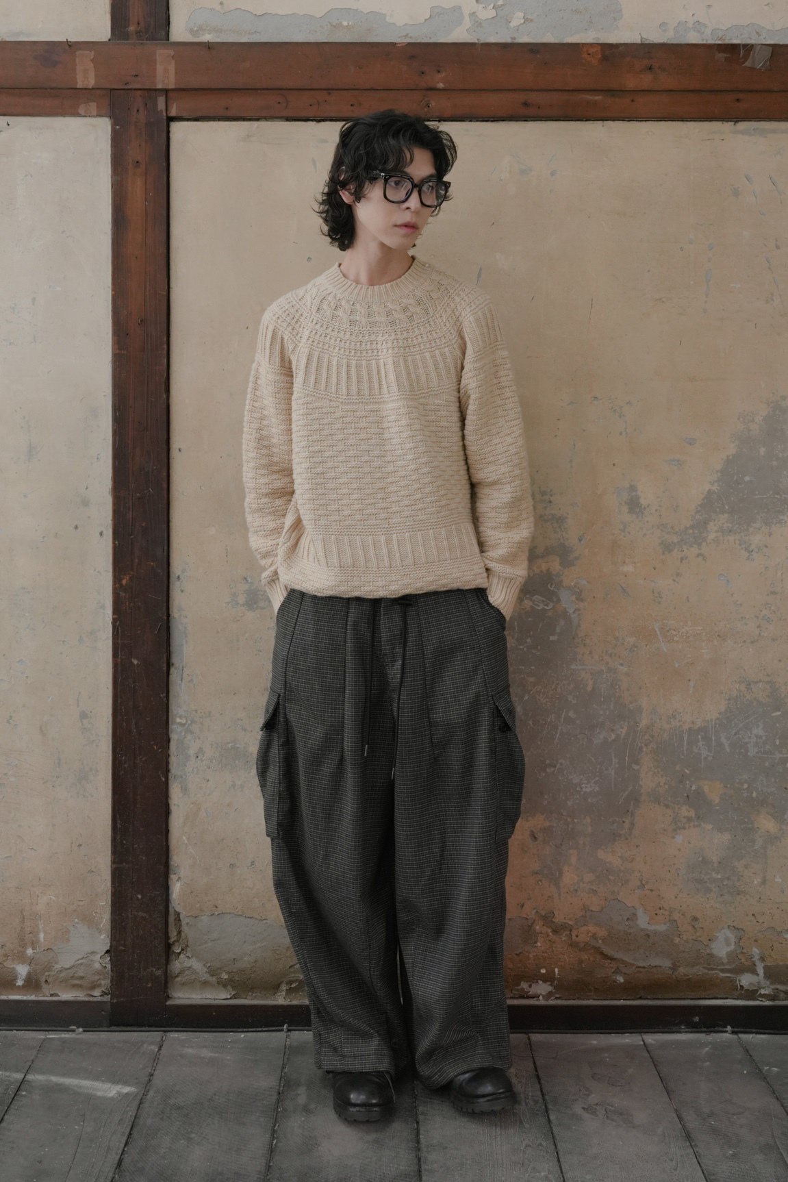 Check Cargo Balloon Pants #長褲