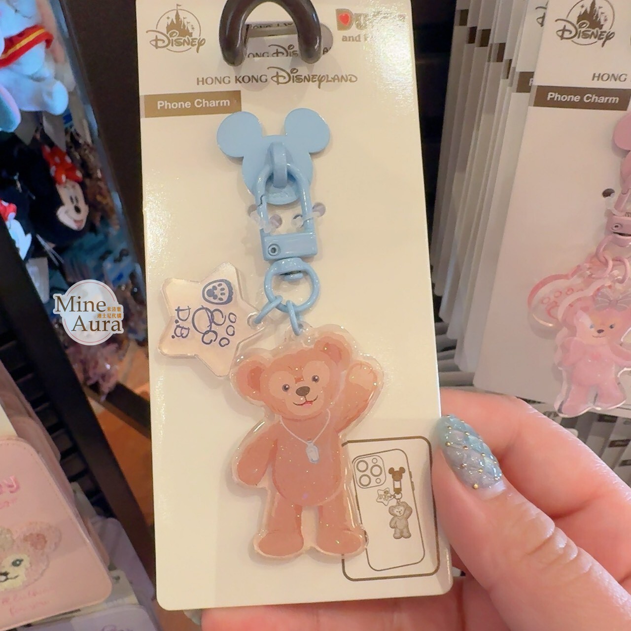 達菲 Duffy 米奇頭造型 手機吊飾 掛飾 -香港迪士尼樂園