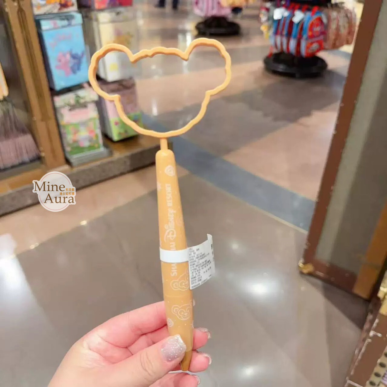 達菲 Duffy  簍空 大頭 造型 圓珠筆 -上海迪士尼樂園